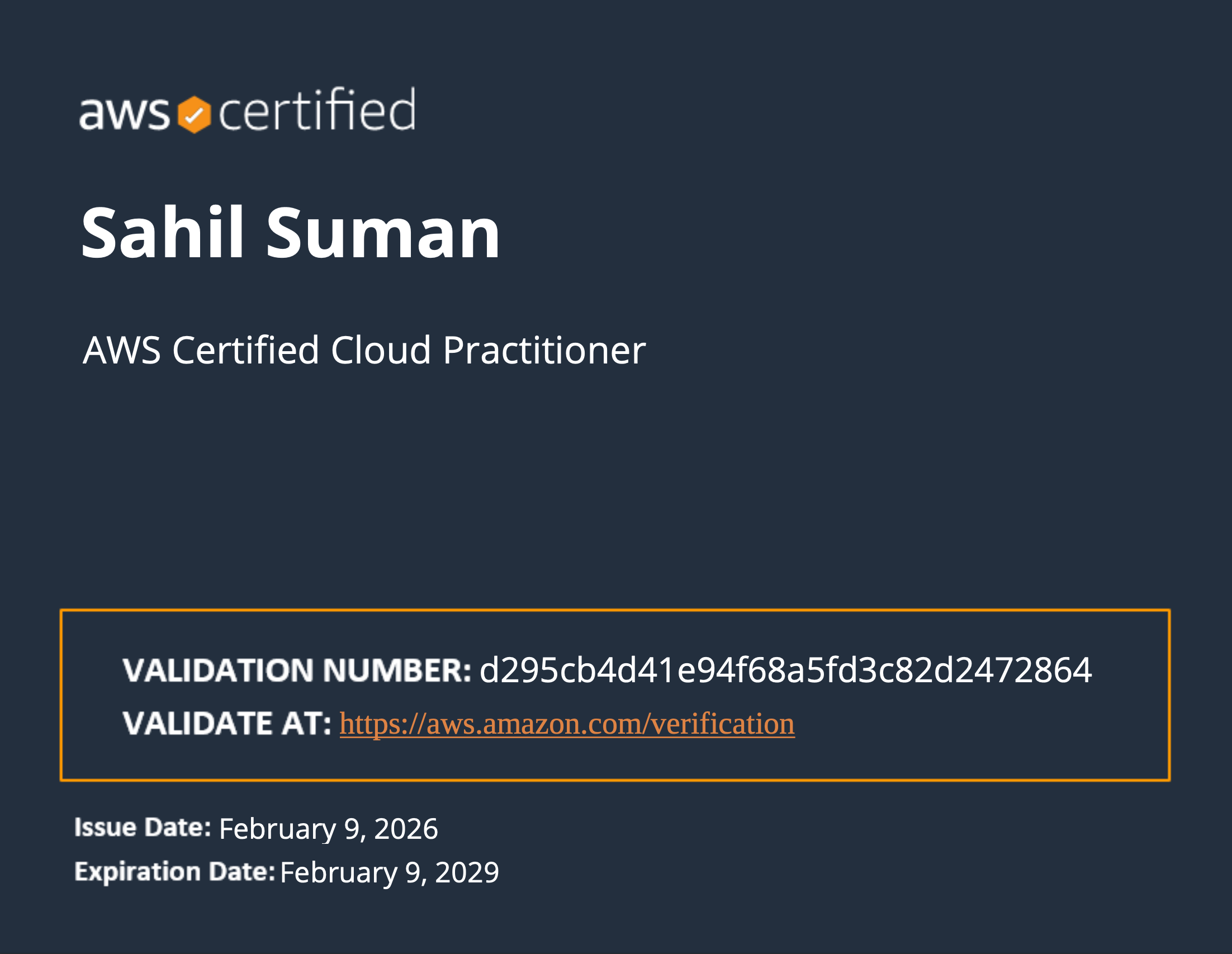 AWS CCP Badge